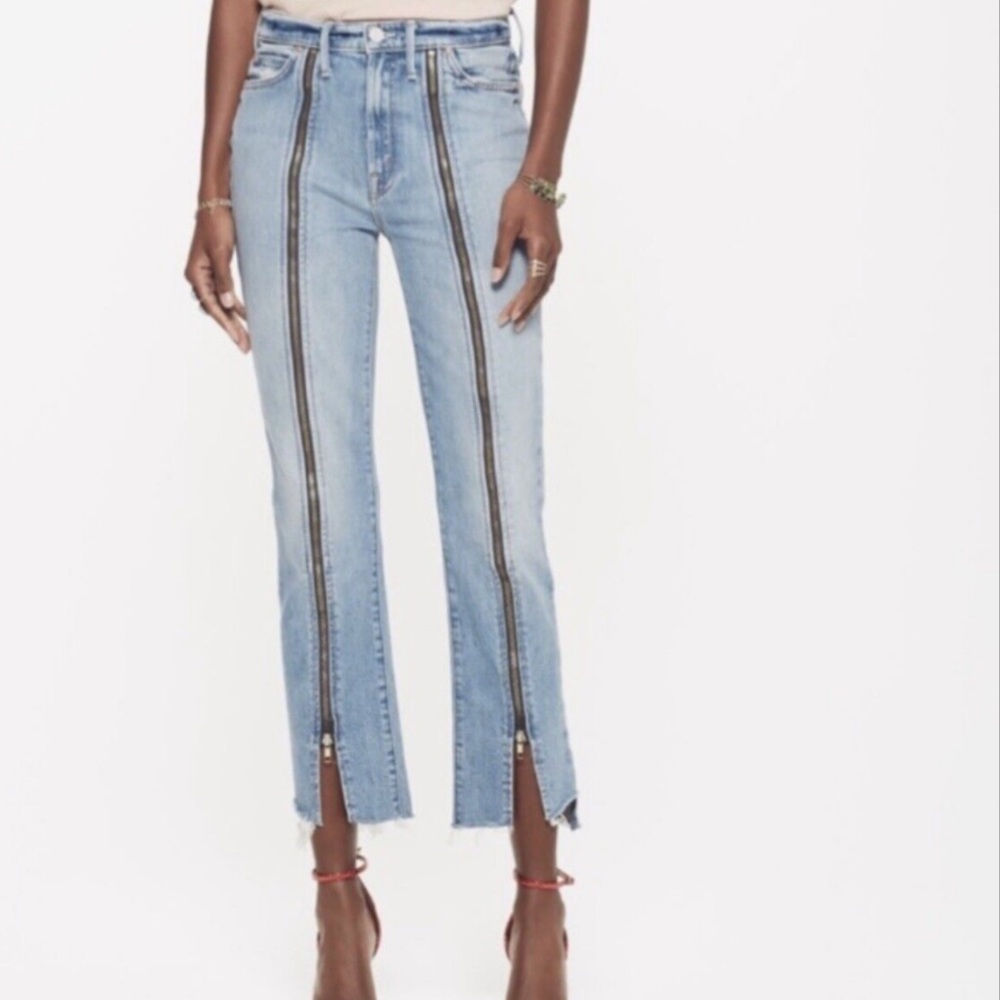 MOTHER SUPERIOR High Waisted Rascal Zip Step Fray